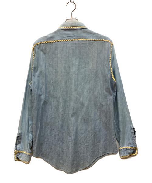 sanforized（サンフォライズド）sanforized (サンフォライズド) ヴィンテージウエスタンシャツ スカイブルー サイズ:Mの古着・服飾アイテム