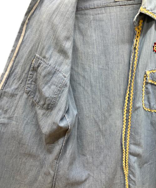 sanforized（サンフォライズド）sanforized (サンフォライズド) ヴィンテージウエスタンシャツ スカイブルー サイズ:Mの古着・服飾アイテム