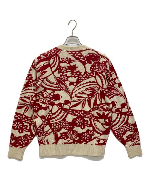 Yves Saint Laurent（イヴサンローラン）Yves Saint Laurent (イヴサンローラン) オールドジャガードニット アイボリー×レッド サイズ:ｌの古着・服飾アイテム