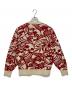 Yves Saint Laurent (イヴサンローラン) オールドジャガードニット アイボリー×レッド サイズ:ｌ：7000円