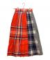 O'NEIL OF DUBLIN（オニールオブダブリン）の古着「リネンスカート チェックスカート」｜レッド
