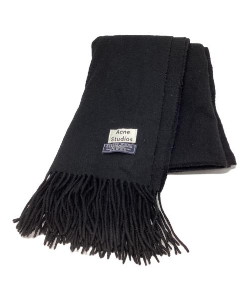 Acne studios（アクネ ストゥディオズ）Acne studios (アクネ ストゥディオス) ウールマフラー ブラックの古着・服飾アイテム