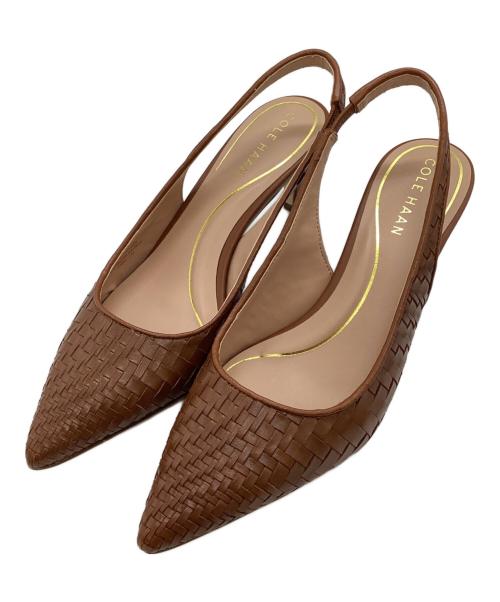 COLE HAAN（コールハーン）COLE HAAN (コールハーン) ヴァンダム スリング バック パンプス ブラウン サイズ:24の古着・服飾アイテム