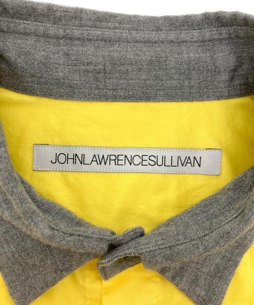JOHN LAWRENCE SULLIVAN（ジョン ローレンス サリバン）JOHN LAWRENCE SULLIVAN (ジョン ローレンス サリバン) カラー切替比翼シャツ イエロー サイズ:36の古着・服飾アイテム
