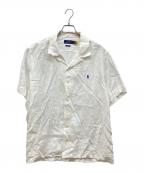 POLO RALPH LAURENポロ・ラルフローレン）の古着「半袖リネンオープンカラーシャツ」｜ホワイト