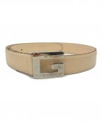 GUCCIグッチ）の古着「Gバックルベルト」｜アイボリー