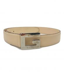 GUCCI（グッチ）の古着「Gバックルベルト」｜アイボリー