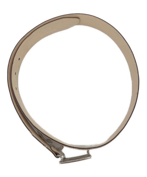 GUCCI（グッチ）GUCCI (グッチ) Gバックルベルト アイボリーの古着・服飾アイテム