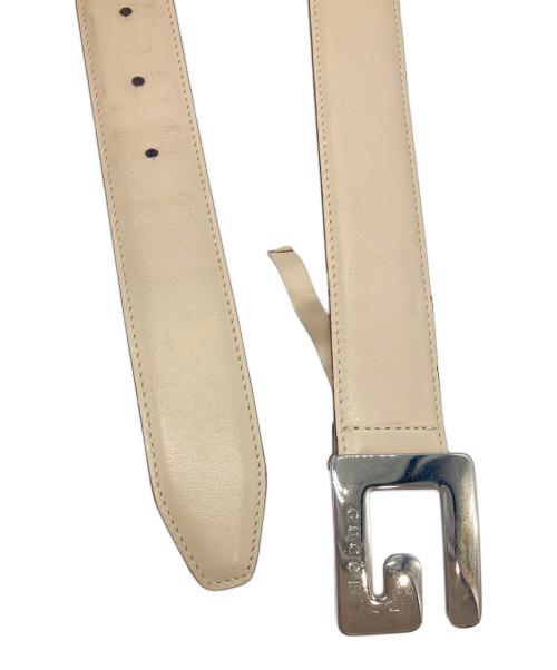 GUCCI（グッチ）GUCCI (グッチ) Gバックルベルト アイボリーの古着・服飾アイテム