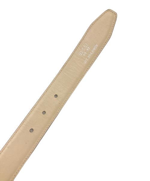 GUCCI（グッチ）GUCCI (グッチ) Gバックルベルト アイボリーの古着・服飾アイテム