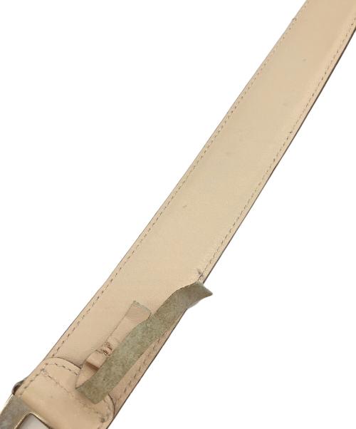 GUCCI（グッチ）GUCCI (グッチ) Gバックルベルト アイボリーの古着・服飾アイテム