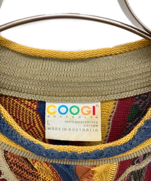 Coogi（クージー）Coogi (クージー) 3Dニット ブラウン サイズ:Lの古着・服飾アイテム