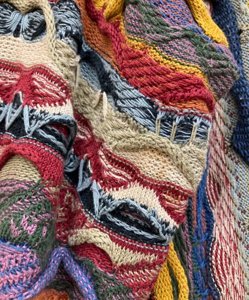 Coogi（クージー）Coogi (クージー) 3Dニット ブラウン サイズ:Lの古着・服飾アイテム