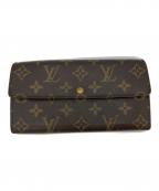 LOUIS VUITTONルイ ヴィトン）の古着「ポシェット・ポルトモネ クレディ 長財布」｜ブラウン