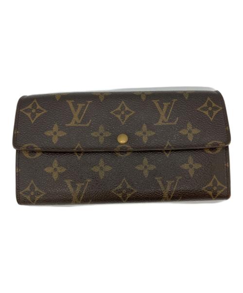 LOUIS VUITTON（ルイ ヴィトン）LOUIS VUITTON (ルイ ヴィトン) ポシェット・ポルトモネ クレディ 長財布 ブラウンの古着・服飾アイテム