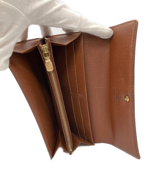 LOUIS VUITTON（ルイ ヴィトン）LOUIS VUITTON (ルイ ヴィトン) ポシェット・ポルトモネ クレディ 長財布 ブラウンの古着・服飾アイテム