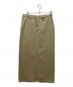 Spick and Spanスピック＆スパン）の古着「スリットIラインスカート」｜ベージュ
