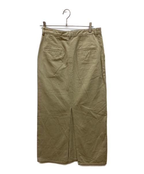 Spick and Span（スピック＆スパン）Spick and Span (スピック＆スパン) スリットIラインスカート ベージュ サイズ:Lの古着・服飾アイテム