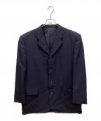 COMME des GARCONS HOMMEコムデギャルソン オム）の古着「田中オム ウールギャバジン4Bジャケット」｜ネイビー