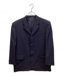 COMME des GARCONS HOMME（コムデギャルソン オム）の古着「田中オム ウールギャバジン4Bジャケット」｜ネイビー