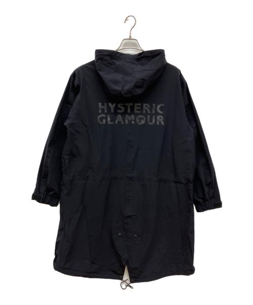 Hysteric Glamour（ヒステリックグラマー）Hysteric Glamour (ヒステリックグラマー) ロゴプリントモッズコート ブラック サイズ:Ｓの古着・服飾アイテム