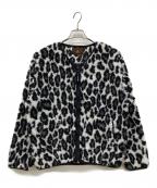 Hysteric Glamourヒステリックグラマー）の古着「レオパードボアブルゾン」｜ホワイト×ブラック
