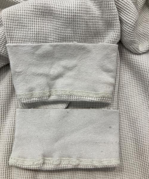 ANCELLM（アンセルム）ANCELLM (アンセルム) DAMAGE WAFFLE CREW LS T-SHIRT　ワッフルクルーネックTシャツ　ｶｯﾄｿｰ　ANC-CT56 ベージュ サイズ:3の古着・服飾アイテム