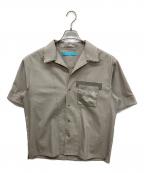 MUZEミューズ）の古着「MULTI SHARK SHORT SLEEVE SHIRT」｜グレー