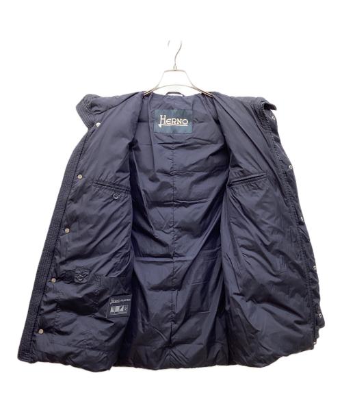 HERNO（ヘルノ）HERNO (ヘルノ) ナイロンシャモニーダウンコート　フーデットダウンコート ネイビー サイズ:44の古着・服飾アイテム
