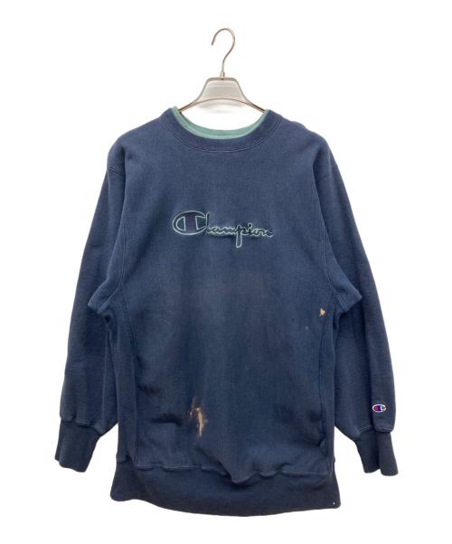 Champion（チャンピオン）Champion (チャンピオン) 90's刺繍タグリバースウィーブスウェット ネイビー サイズ:XXLの古着・服飾アイテム