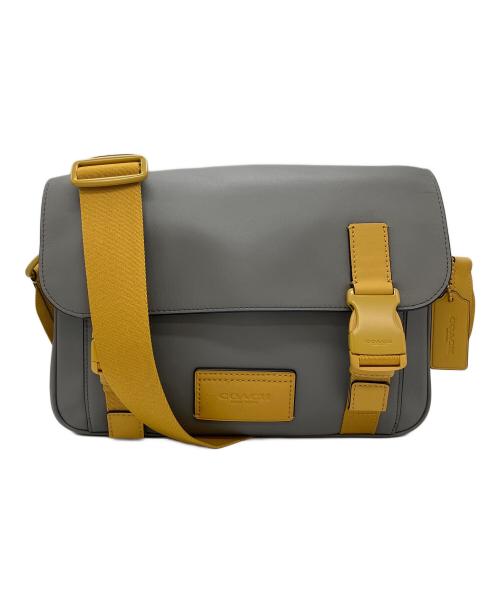 COACH（コーチ）COACH (コーチ) ショルダーバッグ　C5300　トラック クロスボディ グレー×イエローの古着・服飾アイテム