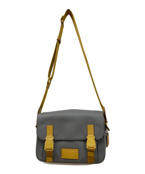 COACH（コーチ）COACH (コーチ) ショルダーバッグ　C5300　トラック クロスボディ グレー×イエローの古着・服飾アイテム