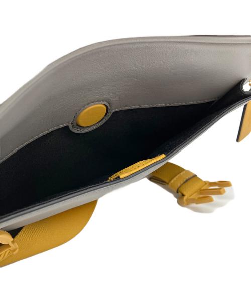 COACH（コーチ）COACH (コーチ) ショルダーバッグ　C5300　トラック クロスボディ グレー×イエローの古着・服飾アイテム