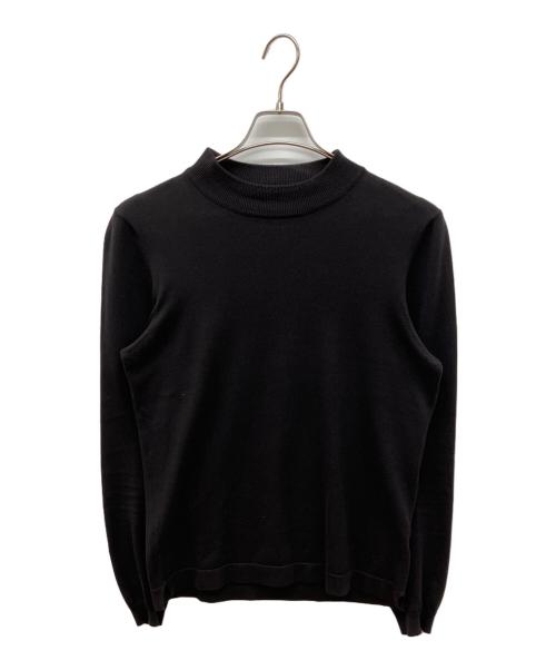 GRAN SASSO（グランサッソ）GRAN SASSO (グランサッソ) 12G ソフトコットン モックネック ニット ブラック サイズ:46の古着・服飾アイテム