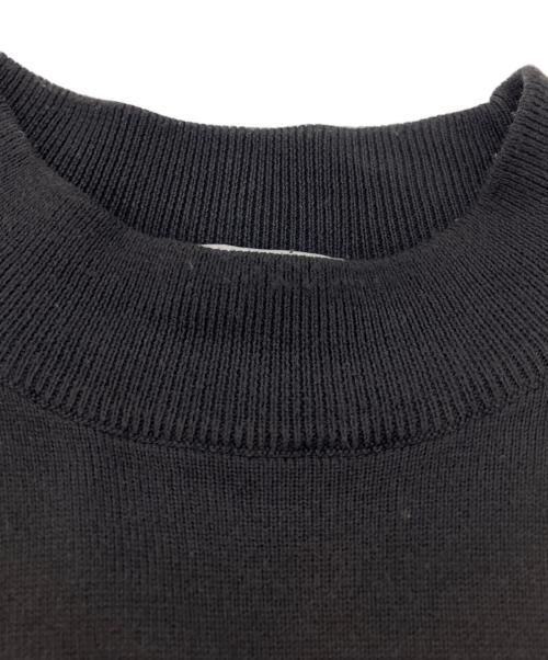 GRAN SASSO（グランサッソ）GRAN SASSO (グランサッソ) 12G ソフトコットン モックネック ニット ブラック サイズ:46の古着・服飾アイテム