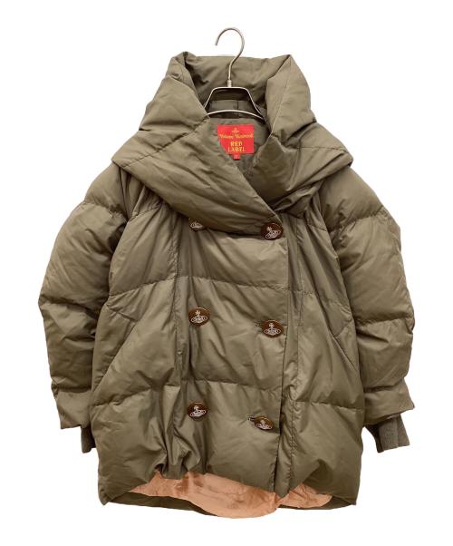 Vivienne Westwood RED LABEL（ヴィヴィアンウエストウッドレッドレーベル）Vivienne Westwood RED LABEL (ヴィヴィアンウエストウッドレッドレーベル) オーブボタンクロップドダウンジャケット ベージュ サイズ:2の古着・服飾アイテム