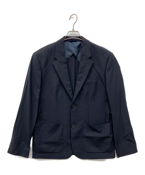 LACOSTE（ラコステ）LACOSTE (ラコステ) ソリッドウールテーラードジャケット ネイビー サイズ:52の古着・服飾アイテム