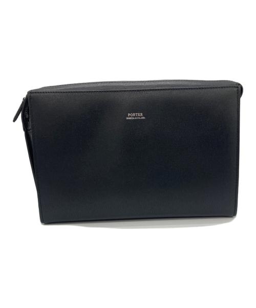 PORTER（ポーター）PORTER (ポーター) FLUX フラックス クラッチバッグ ブラックの古着・服飾アイテム