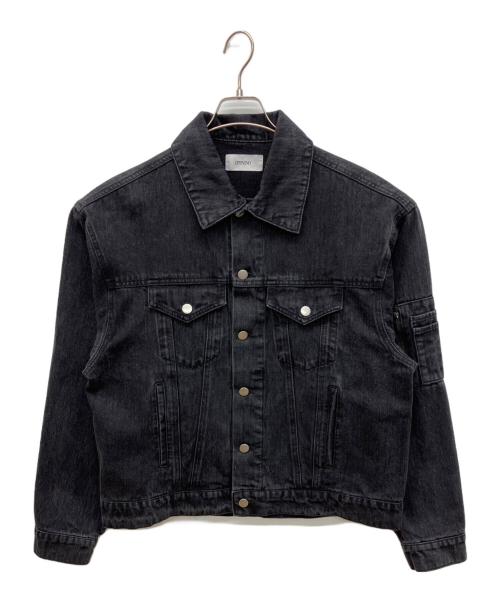 OPENING act（オープニングアクト）OPENING ACT (オープニングアクト) ブラックデニムミリタリートラッカー ブルゾン ブラック サイズ:Mの古着・服飾アイテム