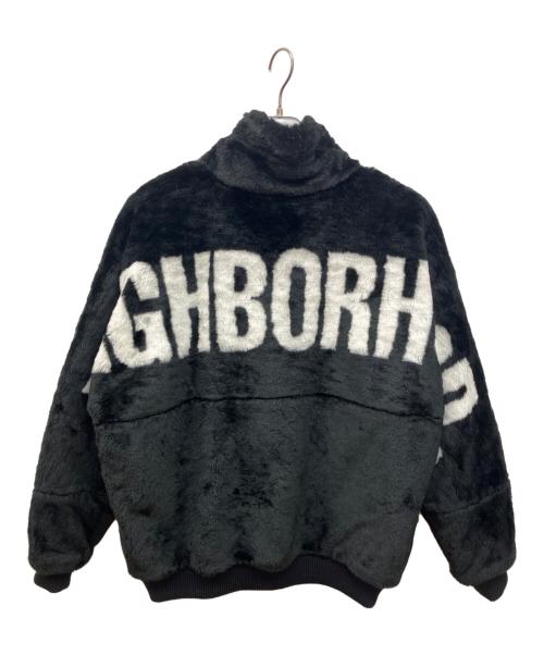 NEIGHBORHOOD（ネイバーフッド）NEIGHBORHOOD (ネイバーフッド) FUR LOGO JACKET　ファーロゴジャケット ブラック サイズ:XLの古着・服飾アイテム