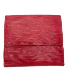 LOUIS VUITTON（ルイ ヴィトン）の古着「エピ ポルトモネ ビエ カルト クレディコンパクトウォレット」｜レッド