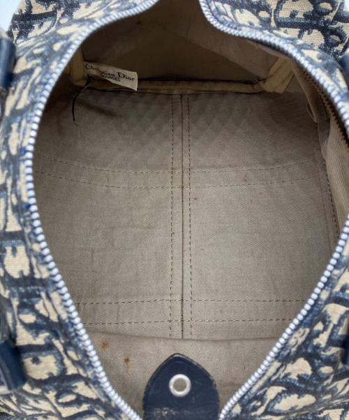 Christian Dior（クリスチャン ディオール）Christian Dior (クリスチャン ディオール) トロッター　ミニボストンバッグ ネイビーの古着・服飾アイテム