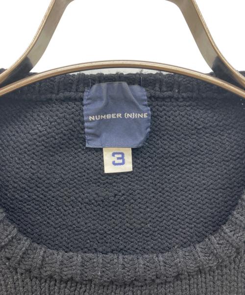 NUMBER (N)INE（ナンバーナイン）NUMBER (N)INE (ナンバーナイン) クルーネックニット ブラック サイズ:3の古着・服飾アイテム