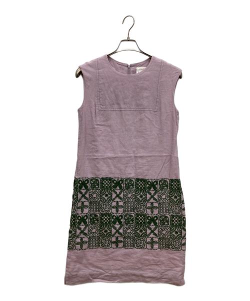 mina perhonen（ミナ ペルホネン）mina perhonen (ミナ ペルホネン) ノースリーブワンピース バイオレット サイズ:38の古着・服飾アイテム