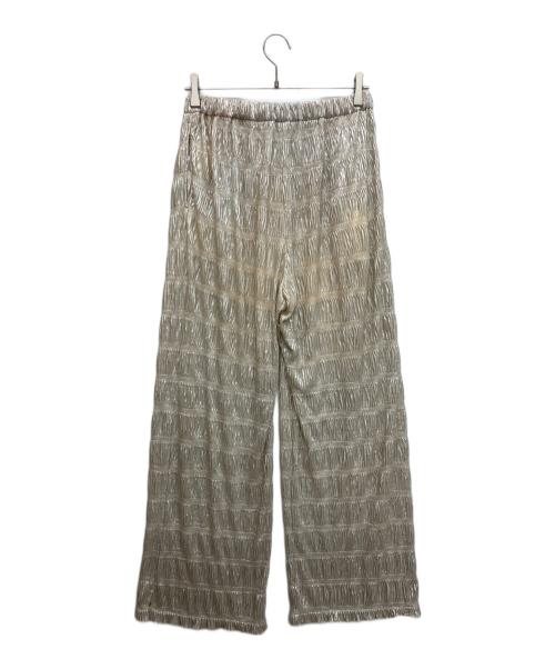 CITYSHOP（シティショップ）CITYSHOP (シティショップ) METALLIC GATHERING パンツ　メタリックギャザリングパンツ　イージーパンツ ベージュ サイズ:38の古着・服飾アイテム