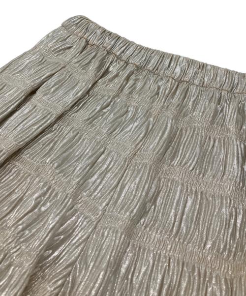 CITYSHOP（シティショップ）CITYSHOP (シティショップ) METALLIC GATHERING パンツ　メタリックギャザリングパンツ　イージーパンツ ベージュ サイズ:38の古着・服飾アイテム