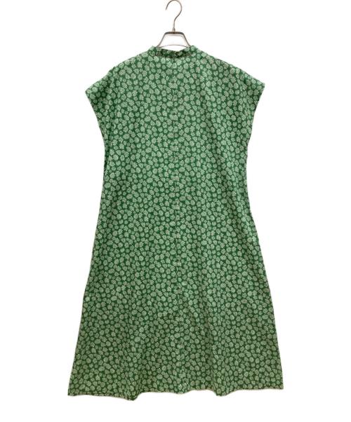 MACKINTOSH PHILOSOPHY（マッキントッシュ フィロソフィー）MACKINTOSH PHILOSOPHY (マッキントッシュ フィロソフィー) マーガレットプリントワンピース　ノースリーブワンピース グリーン サイズ:38の古着・服飾アイテム