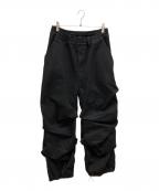 A.F ARTEFACTエーエフ アーティファクト）の古着「イージーデニムワイドパンツ　」｜ブラック