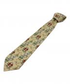 HERMESエルメス）の古着「ハワイアン柄シルクネクタイ」｜ベージュ