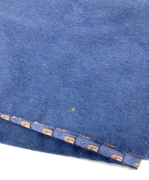 HERMES（エルメス）HERMES (エルメス) カシミヤブレンドマフラー ネイビーの古着・服飾アイテム